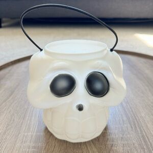 Skeleton Halloween Trick-or-Treat Candy Pail Blow Mold Bucket